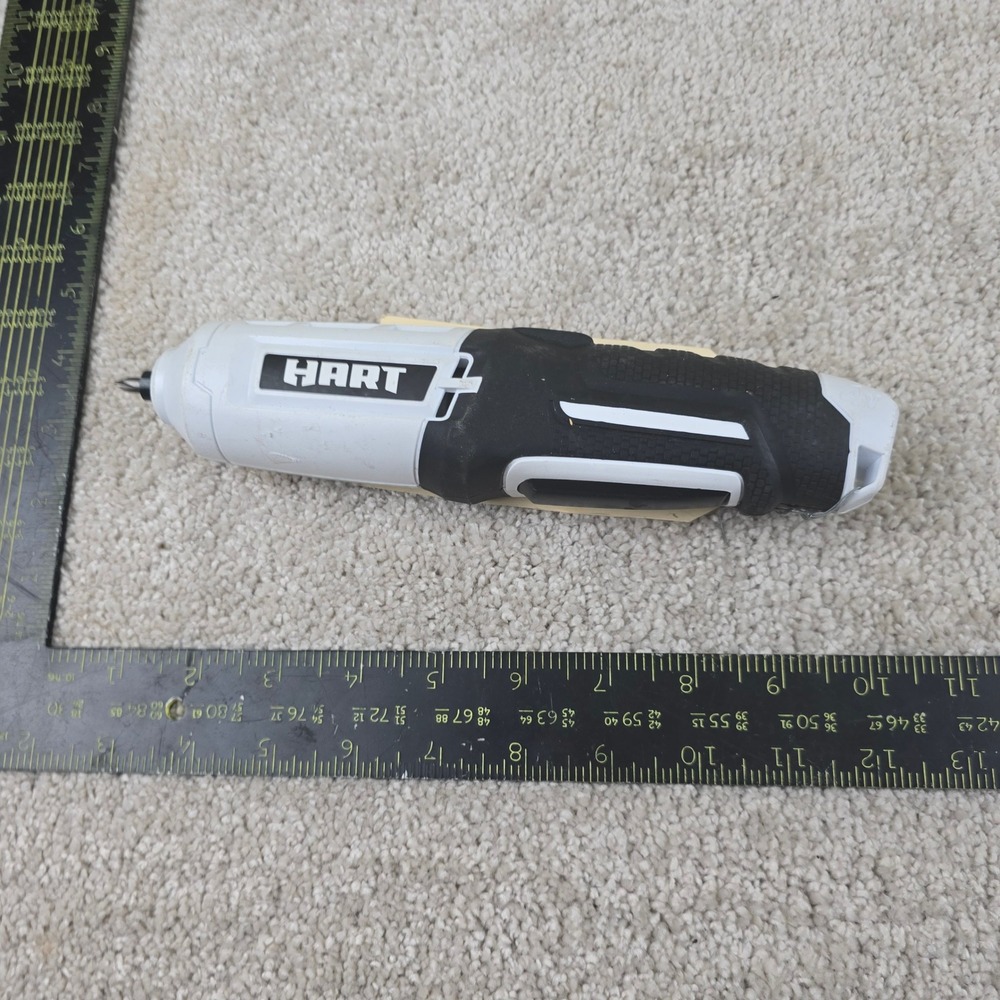Hart Cordless Screwdriver White Black 4V HFSD01 200 RPM Rechargeable Power Tool